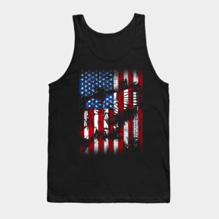 American Flag with Eagle Tank Top